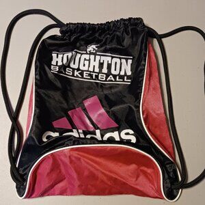 Houghton Basketball Drawstring Bag backpack Adidas black, white and pink